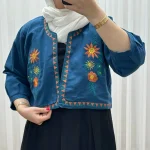 کت سارافون لینن مدل یولیا فری سایز زنانه مناسب تا سایز 48 چهارفصل شیک و راحت - Image 13