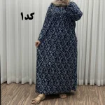 پیراهن سایزبزرگ نخی فری سایز تا 52 هندی کد 1498