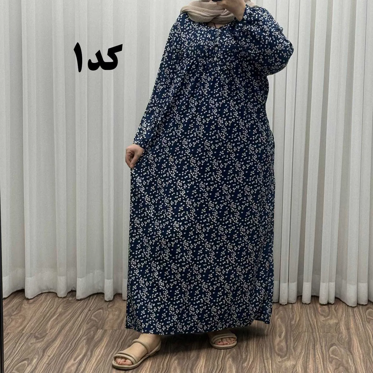 1776004714-69dbae6a47323-photo_58_2025-12-29_18-05-16 پیراهن سایزبزرگ نخی فری سایز تا 52 هندی کد 1498 - Image 1