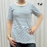تیشرت راه راه بنگلادشی نخ پنبه چهارفصل زنانه سایز S تا XXXL تن خور راحت - Image 4