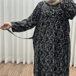 پیراهن سایزبزرگ نخی فری سایز تا 52 هندی کد 1498 - Image 10