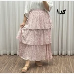 دامن وارداتی نخ کریشه فری سایز تا 48 قد 130 زنانه چهارفصل شیک راحت بدون بدن نما - تصویر 10