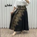 دامن وارداتی اندونزی مدل ترمه کد 1608 فری سایز مناسب تا سایز 48 قد 95 سانتیمتر سوپر نخ چهارفصل شیک و راحت - تصویر 2