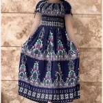 پیراهن ساحلی زنانه کریشه وارداتی هندی آستین کوتاه فری سایز تا 54 - Image 3