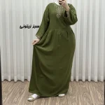 پیراهن ساحلی نخی زنانه مدل آتریسا فری سایز مناسب تا سایز 48 بهمراه کمربند - Image 7