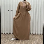 پیراهن ساحلی نخی زنانه مدل آتریسا فری سایز مناسب تا سایز 48 بهمراه کمربند - Image 4