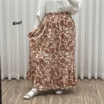 دامن بلند نخی زنانه طرح فلور فری سایز مناسب تا سایز 54 - Image 2