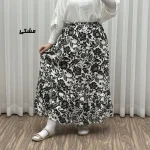 دامن بلند نخی زنانه طرح فلور فری سایز مناسب تا سایز 54 - Image 4