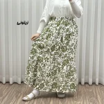 دامن بلند نخی زنانه طرح فلور فری سایز مناسب تا سایز 54 - Image 9