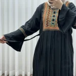 پیراهن نخی گلدوزی شده زنانه مدل مانیا فری سایز مناسب تا سایز 48 - Image 3