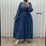 پیراهن نخی گلدوزی زنانه و دخترانه مدل جانان فری سایز مناسب تا 48 - Image 5