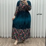 پیراهن ساحلی نخی زنانه فری سایز مدل حاشیه ترمه مناسب سایز 38 تا 50 - Image 2