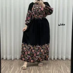 پیراهن ساحلی نخی زنانه فری سایز مدل حاشیه ترمه مناسب سایز 38 تا 50 - Image 3