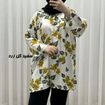 تونیک نخی زنانه طرحدار فری سایز مناسب تا سایز 52 - Image 2