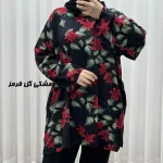 تونیک نخی زنانه طرحدار فری سایز مناسب تا سایز 52 - Image 7