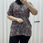 تیشرت نخی زنانه مدل پاپیا فری سایز مناسب تا سایز 50 - تصویر 2