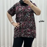 تیشرت نخی زنانه مدل پاپیا فری سایز مناسب تا سایز 50 - تصویر 5
