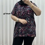 تیشرت نخی زنانه مدل پاپیا فری سایز مناسب تا سایز 50 - تصویر 3