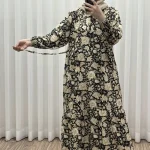 پیراهن زنانه فلور بوگاتی مدل شیلا فری سایز مناسب تا 46 با کمربند - تصویر 2