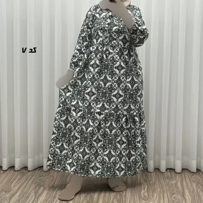 پیراهن زنانه فلور بوگاتی مدل لوزی فری سایز مناسب تا 44 با کمربند
