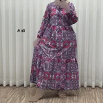 پیراهن زنانه فلور بوگاتی مدل لوزی فری سایز مناسب تا 44 با کمربند - Image 2