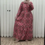 پیراهن زنانه فلور بوگاتی مدل لوزی فری سایز مناسب تا 44 با کمربند - Image 5