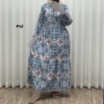 پیراهن زنانه فلور بوگاتی مدل لوزی فری سایز مناسب تا 44 با کمربند - Image 8