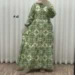 پیراهن زنانه فلور بوگاتی مدل لوزی فری سایز مناسب تا 44 با کمربند - Image 9