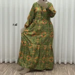 پیراهن زنانه فلور بوگاتی مدل لوزی فری سایز مناسب تا 44 با کمربند - Image 10
