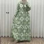 پیراهن زنانه فلور بوگاتی مدل لوزی فری سایز مناسب تا 44 با کمربند - Image 11