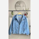 کت جین مردانه سایز بزرگ پارچه ترک بدون کش در رنگبندی متنوع سایز XL تا 4XL - Image 6