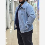 کت جین مردانه سایز بزرگ پارچه ترک بدون کش در رنگبندی متنوع سایز XL تا 4XL - Image 5