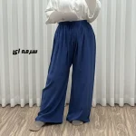شلوار نخی زنانه راحتی فری سایز مناسب تا سایز 50 قد 107 - تصویر 9