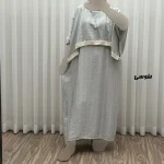 سارافون زنانه جنس بابوس فری سایز مناسب تا سایز 52 مدل H1867 - Image 3