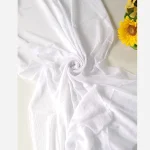 شال نخی سوپر گیاهی 3 متری مشکی و سفید طرح ساده ابعاد 80 در 250 سانتی متر - Image 8