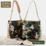 کیف زنانه چرم مصنوعی زیپدار بند بلند روزمره مهمانی - Image 10