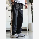 شلوار اسلش نیم بگ بغل نوار بالنسیاگا مشکی فلازت سایز XL XXL XXXL - Image 3