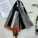 شال نخی مدل هرمس قواره 190 در 65 سانتیمتر بدون چروک و سُر خوردن - Image 4