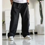 شلوار اسلش بگ جردن دمپا گت دار رنگ مشکی پارچه گلکسی اسپان سایز XXL XXXL - Image 6