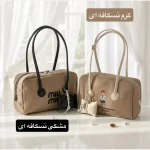 کیف زنانه روزمره پارچه ای طرح کنف با آستر ساتن - تصویر 5