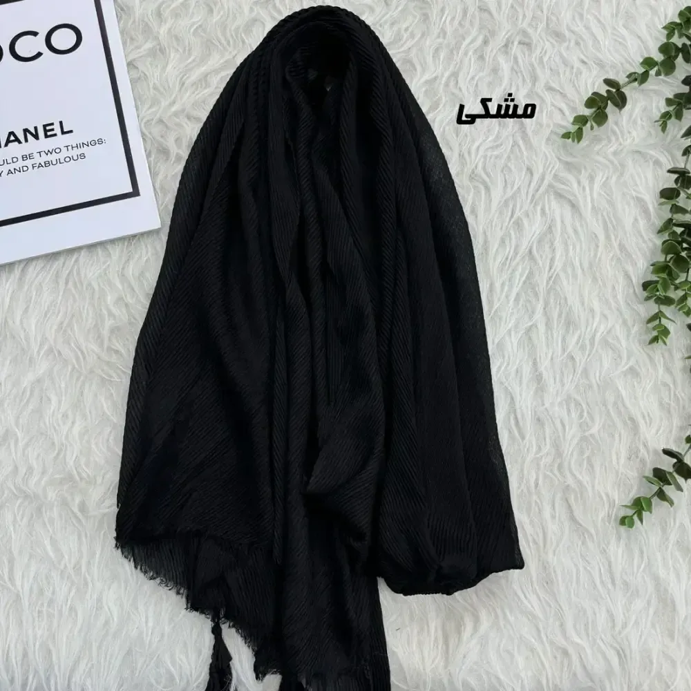 1f53bf07-b037-447a-a9b8-b584e3127de3 شال وارداتی سوپرنخ برشکا طرح تیغ ماهی سایز 204 در 84 سانتیمتر - Image 1