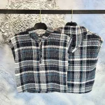 وست کلاهدار بچگانه و زنانه پارچه کنفی ترک تابستانه سایز 3 تا 14 سال - تصویر 19
