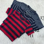 کراپ راه راه کبریتی چهارفصل زنانه دخترانه تنخور شیک سایز S M L XL XXL - Image 14