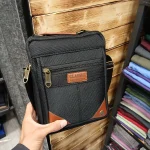 کیف دوشی اسپرت مردانه چرم مصنوعی دو طبله ابعاد 24x18x7 سانتیمتر - تصویر 2