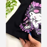 تیشرت مشکی دخترانه طرح کرومی - Image 2