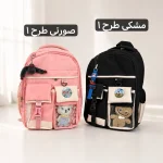 کوله پشتی بچگانه عروسکدار پارچه ای ابعاد 43 در 32 سانتیمتر - تصویر 4