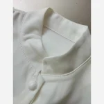 ست بلوز و دامن دخترانه با رویه سه تیکه جنس مازراتی و تور سایز 3 تا 10 سال رنگ آبی و کرم - Image 3
