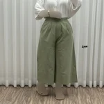 شلوار واید لنین زنانه فری سایز مناسب تا سایز 46 - Image 4