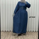 پیراهن ساحلی زنانه جنس صوفیا گلدوزی شده فری سایز مناسب تا 44 - تصویر 8