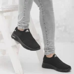 کفش پیادهروی مردانه اسکیچرز مدل Perfect رنگ مشکی بدون بند جورابی - تصویر 4
